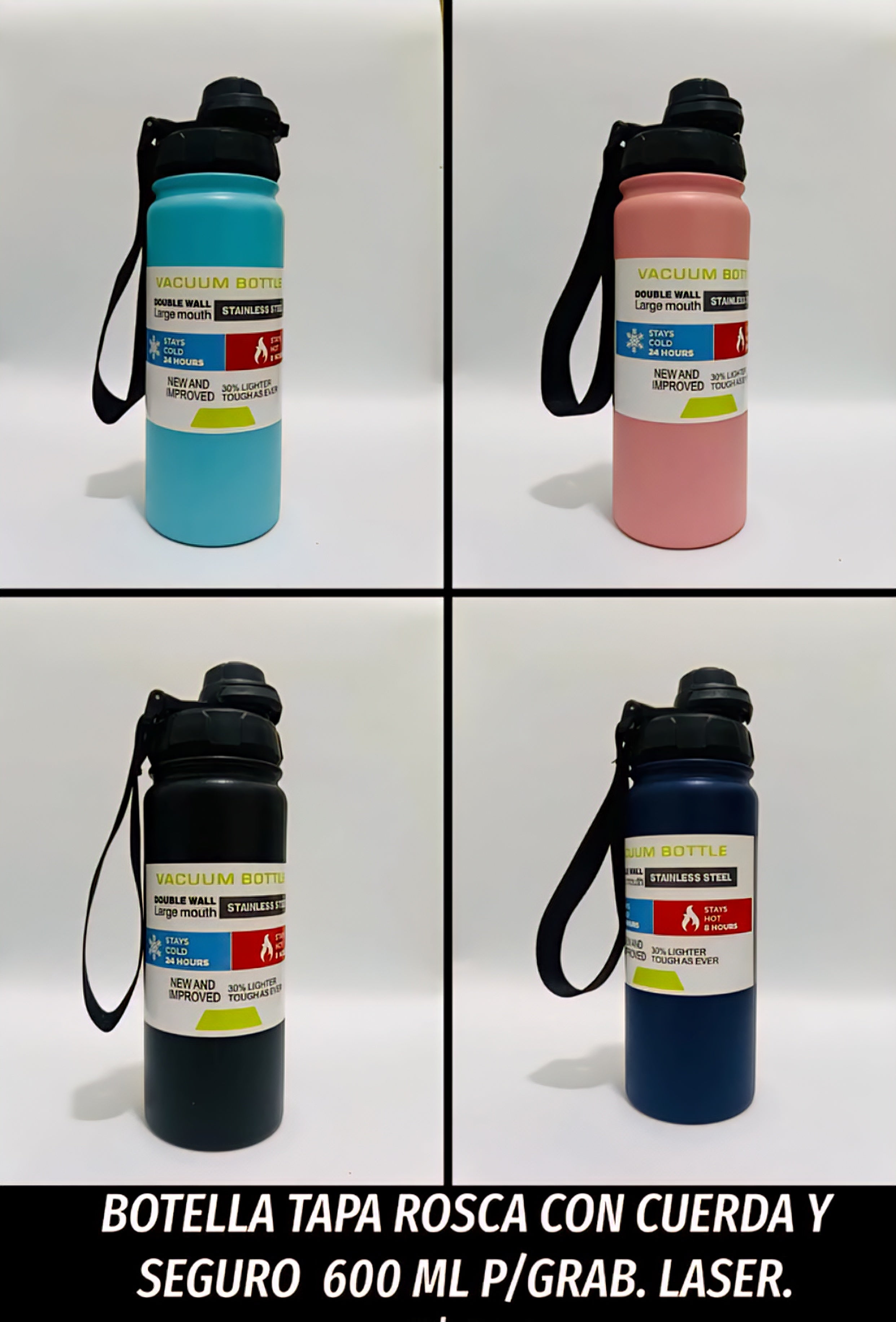 Botella con Grabado Láser🔥 Térmica Premium 600ML